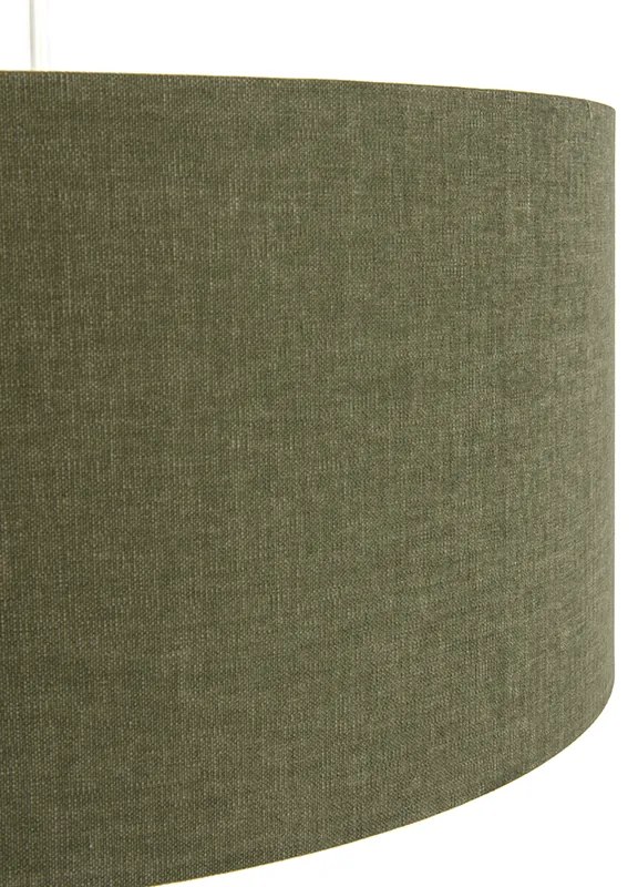 Lampa wisząca biała z zielonym kloszem 50 cm - Combi 1 Nowoczesny Oswietlenie wewnetrzne