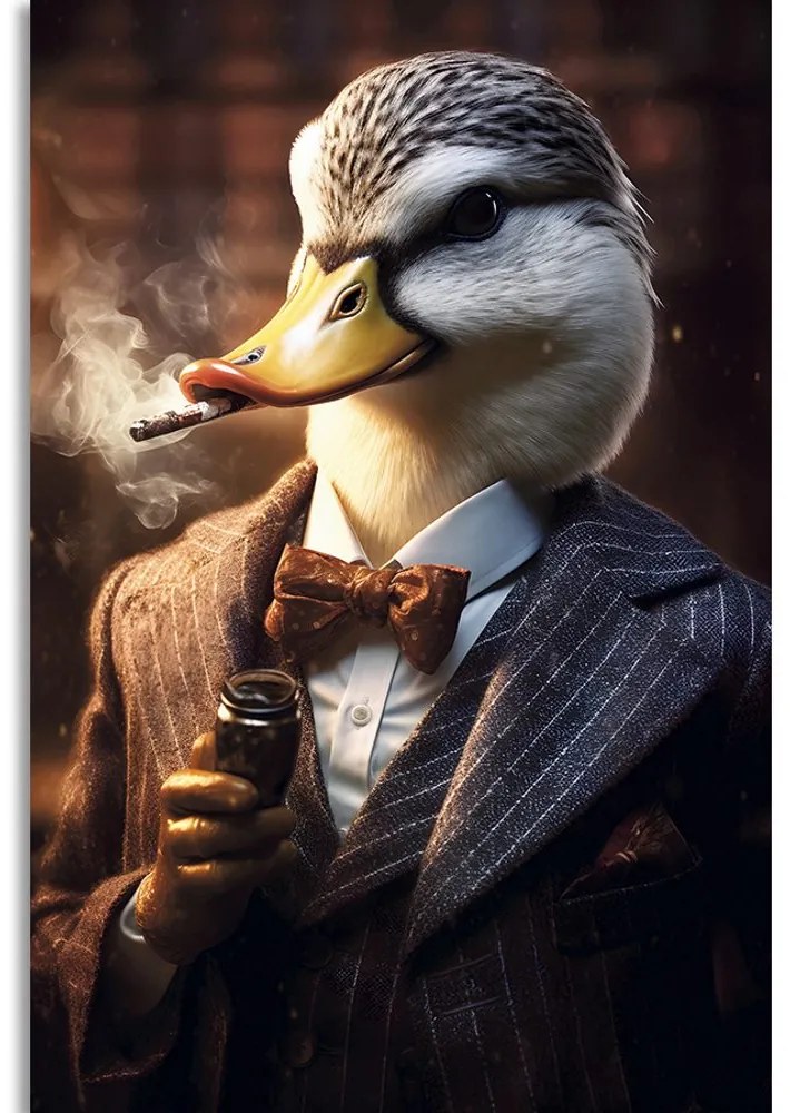 Obraz zwierzęcy gangsterski kaczor