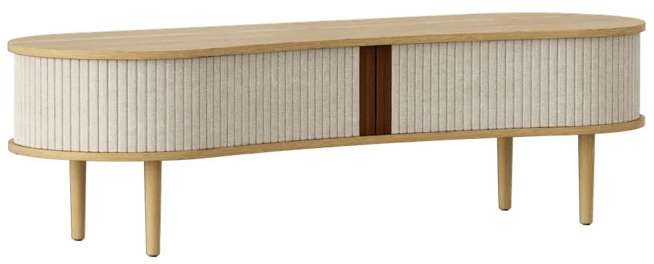 Beżowa szafka pod TV w dekorze dębu 140x40 cm Audacious – UMAGE
