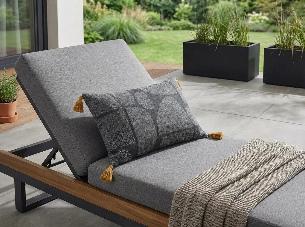 Poduszka dekoracyjna IMPRIME NOBALY 30x50 cm, szara