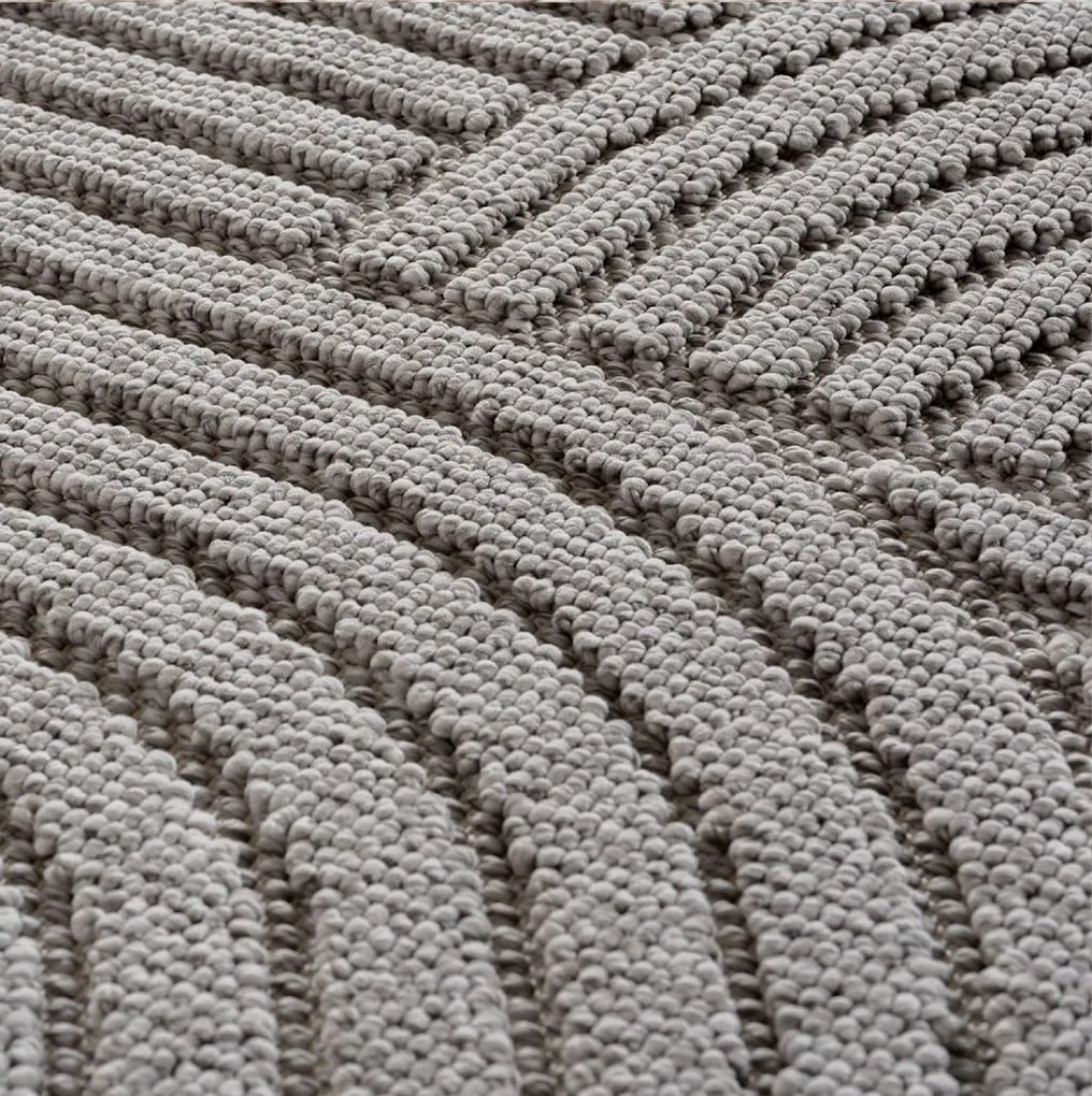 Dywan nowoczesny Helix Geometria szary  80 cm x 250 cm