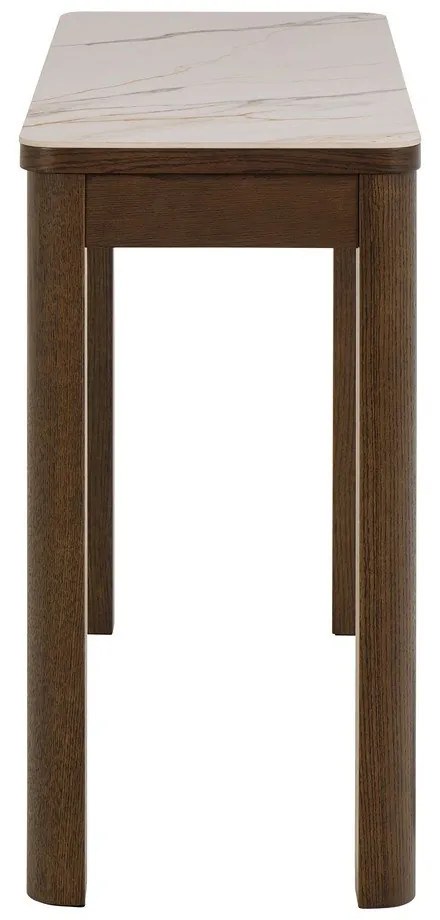 Beżowo-ciemnobrązowa konsola z ceramicznym blatem 40x100 cm Southampton – Actona