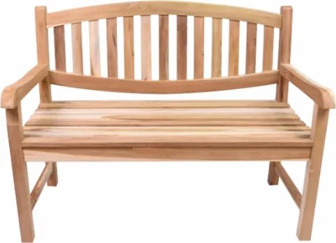 Teakowa ławka ogrodowa Bradford 2-osobowa, 120 cm, drewno