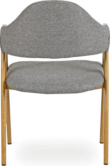 Krzesło Tapicerowane do Salonu RUIZ Szare Nowoczesne Loft