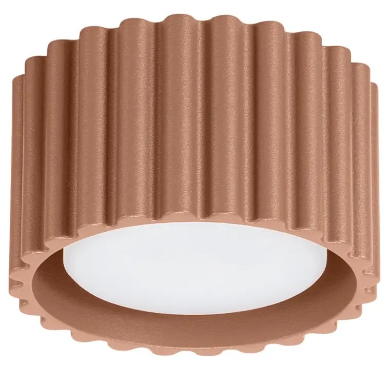 Plafon AURA 1 mocca GX53 ryflowany SOLLUX  LIGHTING