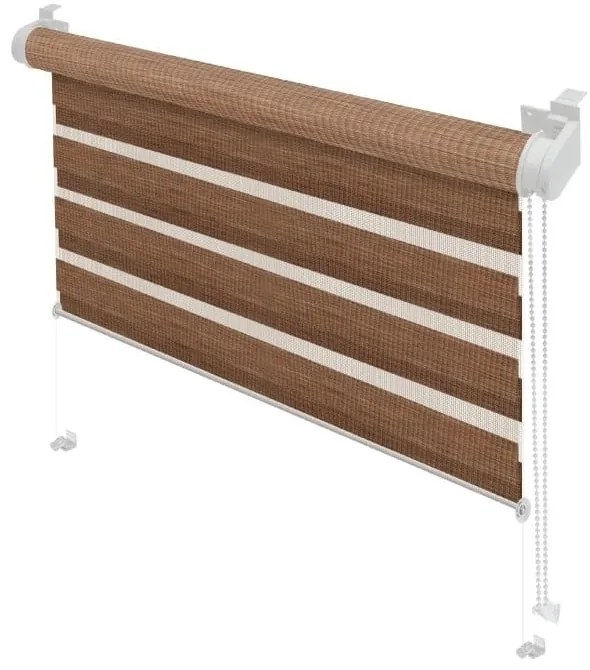 Brązowa roleta dzień i noc 57x150 cm Zebra Natur – Gardinia