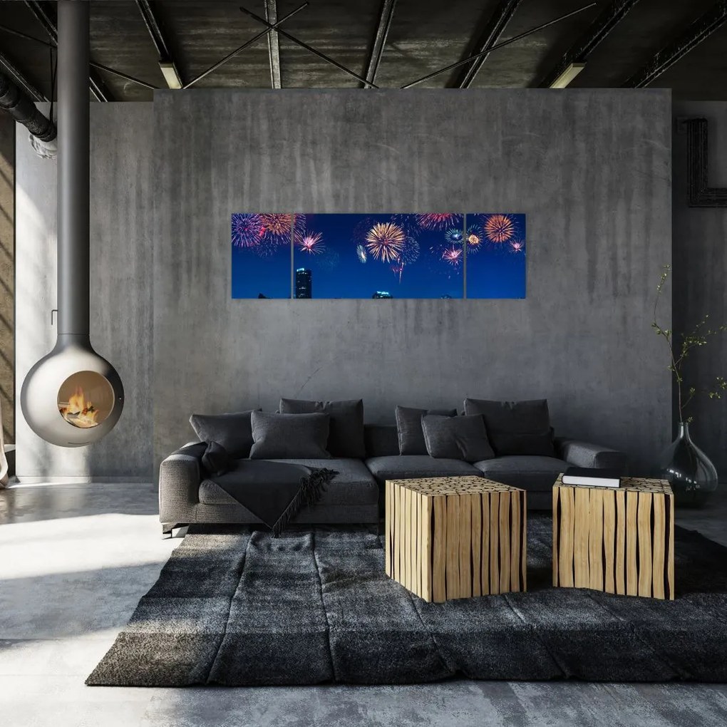 Obraz - Fajerwerki w Miami (170x50 cm)