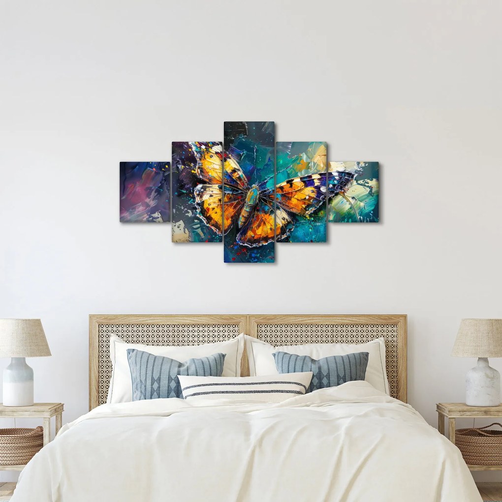 Obraz - Motyl, obraz olejny (125x70 cm)