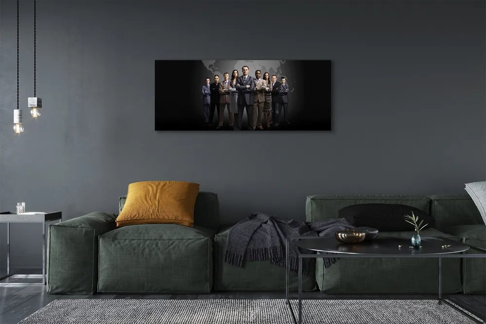 Duży obraz na płótnie Mapa z Ludźmi