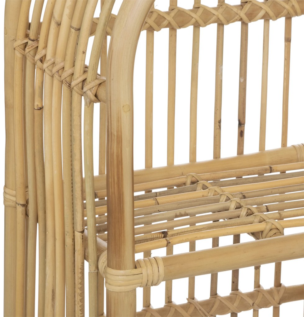 Biblioteczka na książki, rattanowa, 76 cm