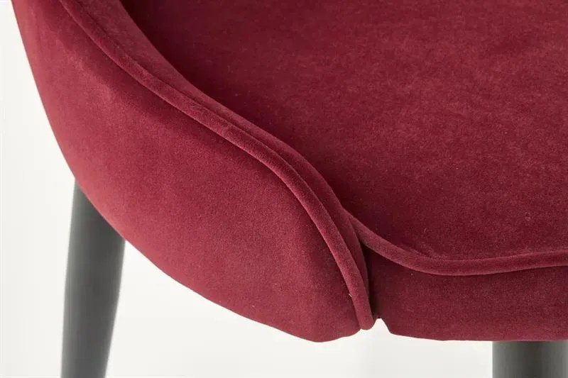 Krzesło tapicerowane K366 VELVET bordowe HALMAR
