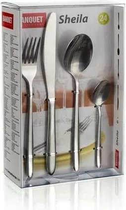 Banquet Zestaw sztućców ze stali nierdzewnej SHEILA, 24 szt.