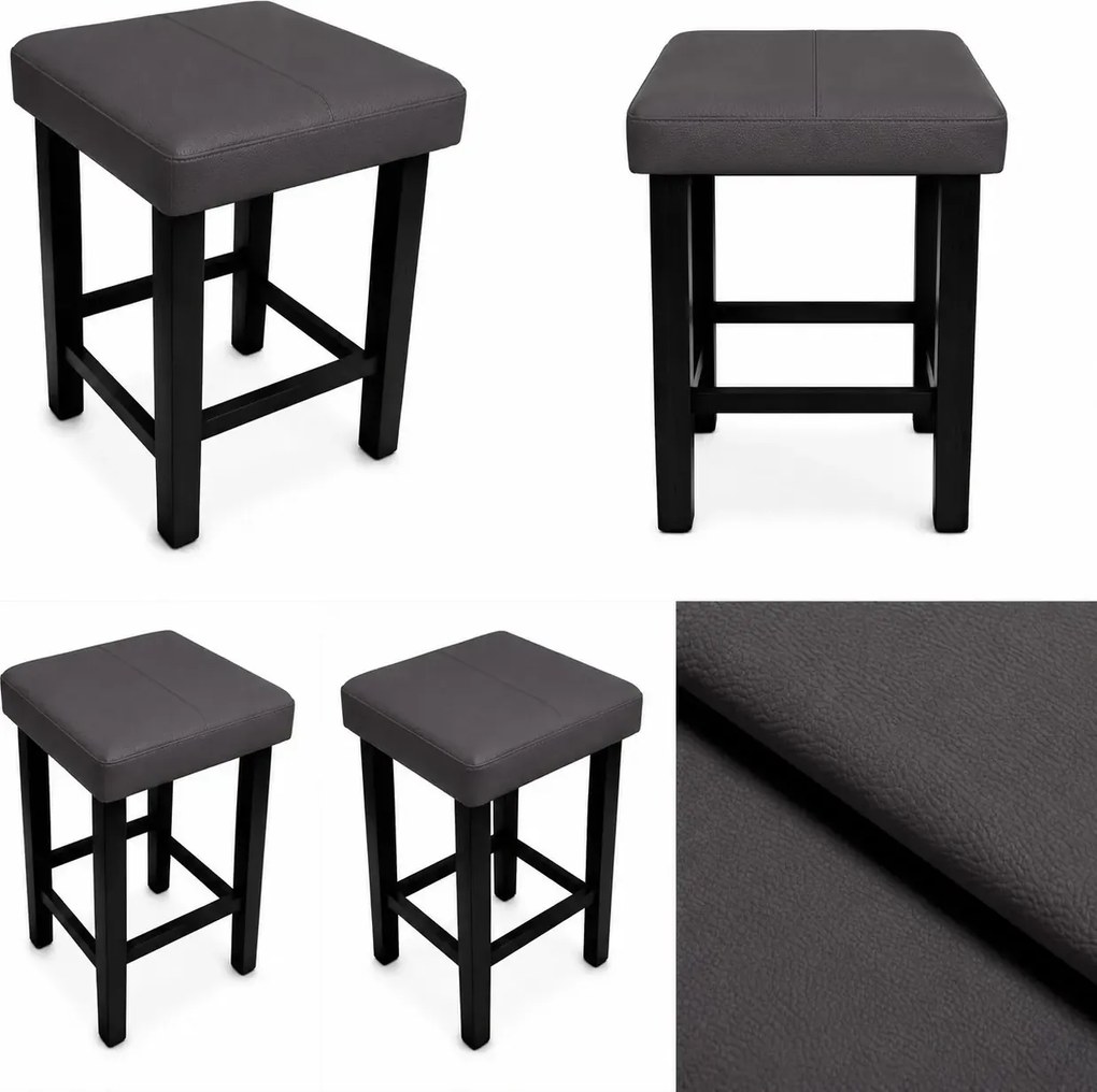 Taboret Klasyk 45cm Stołek Loft Eko-skóra D23