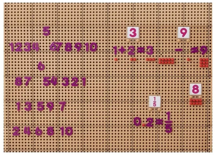 Masterkidz zestaw cyferek i znaków do nauki liczenia i matematyki do paneli ściennych stem 82 el.