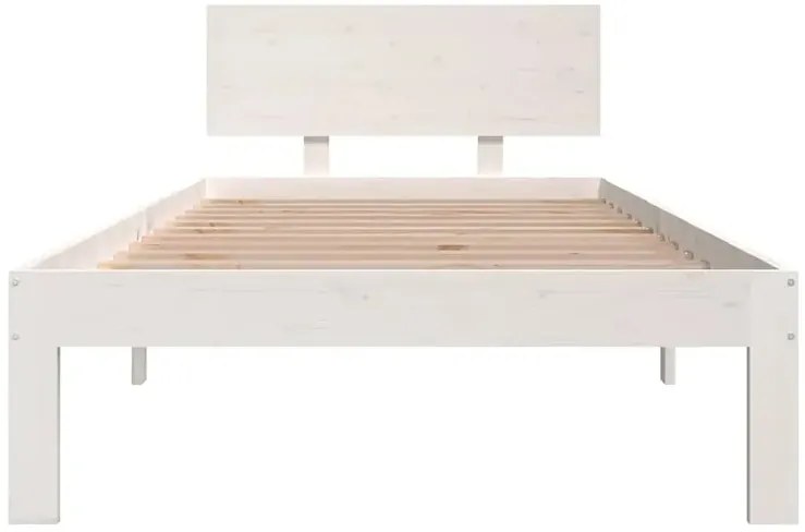 Białe pojedyncze łóżko drewniane 90x200 N2-N20