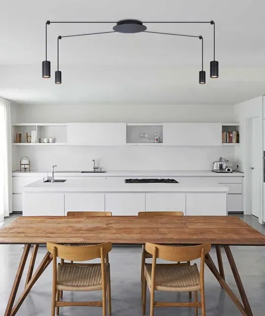 Industrialna czarna lampa wisząca pająk - S781-Rixton