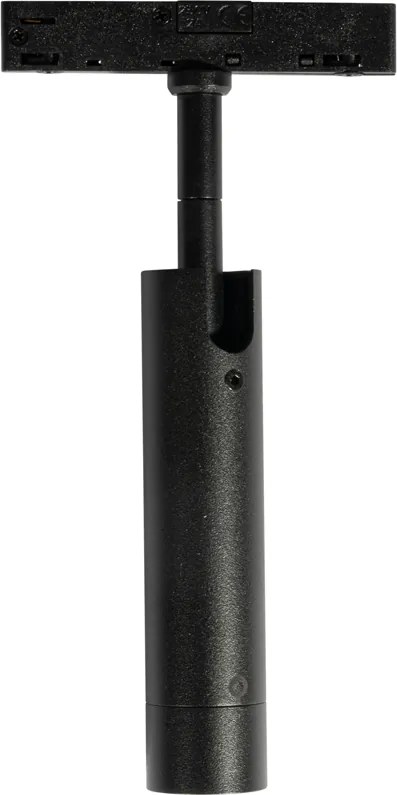 Nowoczesny czarny reflektor do systemu szynowego jednofazowego - Slimline Uzzy