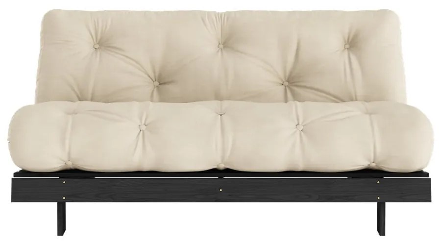 Beżowa rozkładana sofa 160 cm Roots Black Night – Karup Design