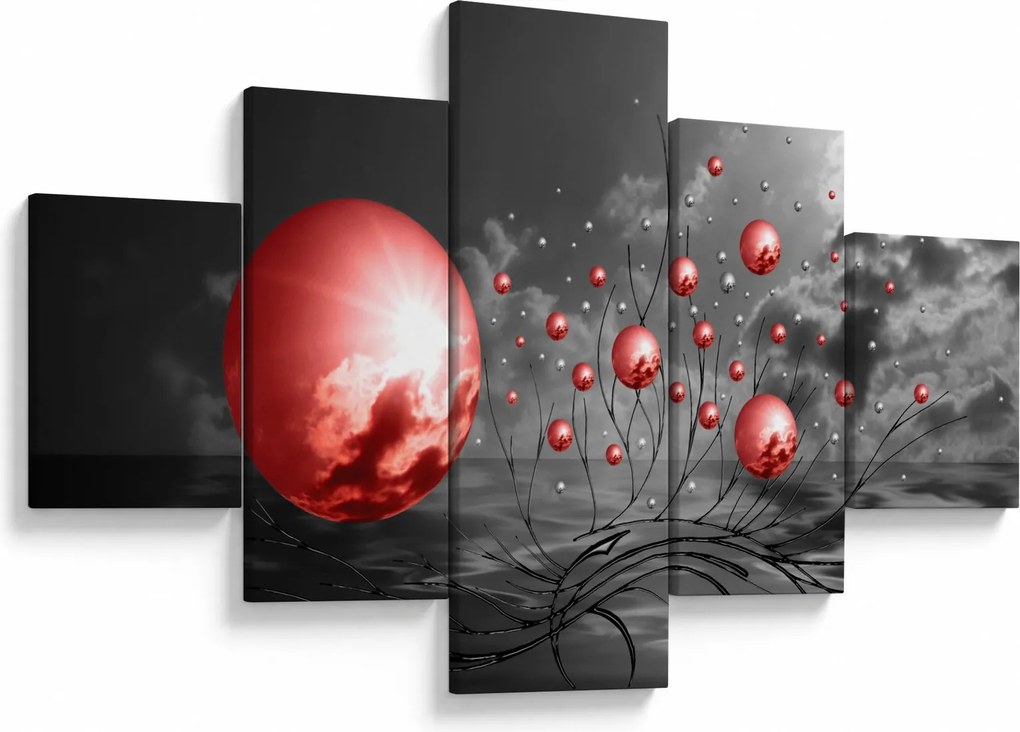 Obraz czerwonych kul (125x70 cm)
