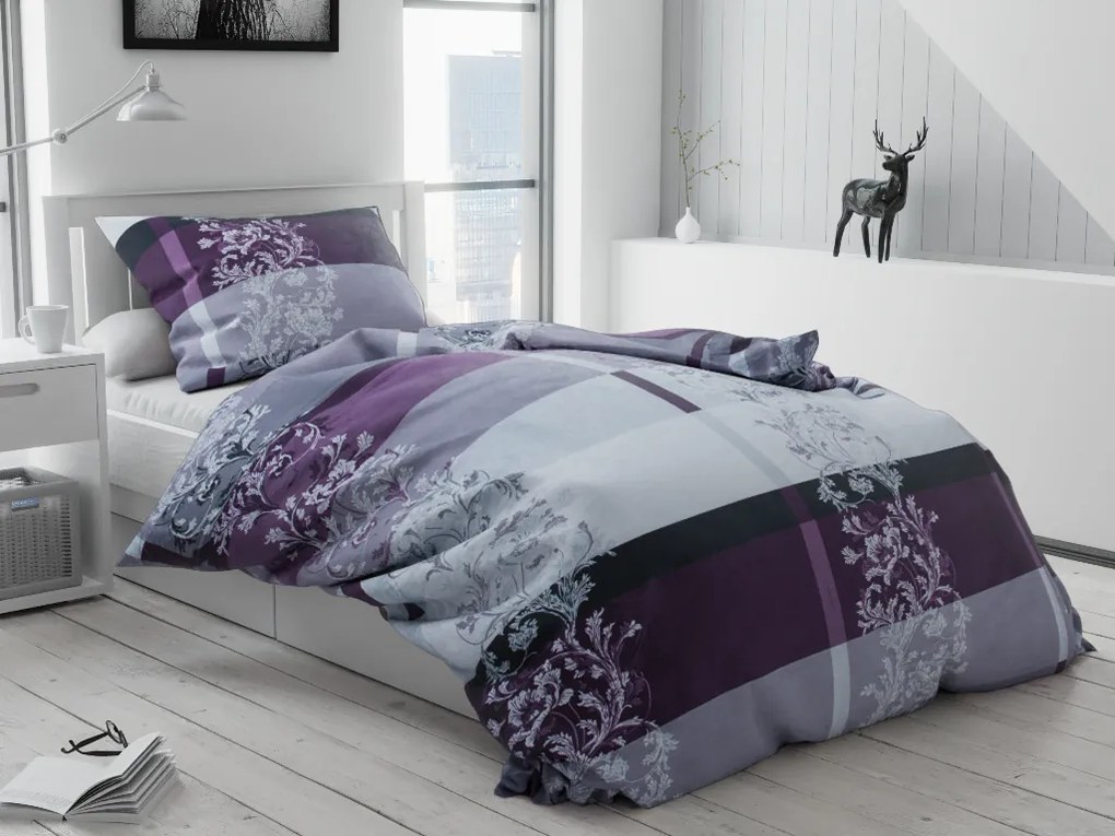 PrzytulneMieszkanie.pl PrzytulneMieszkanie.pl Pościel bawełniana Luxury fioletowa