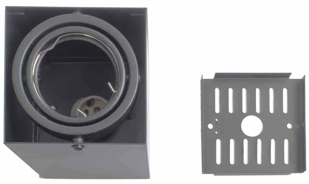 LAMPA SUFITOWA BLOCCO SZARY 1x7W GU10 LED