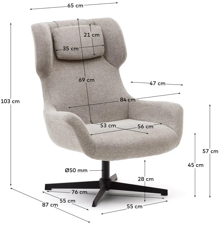 Beżowy fotel Zalina – Kave Home