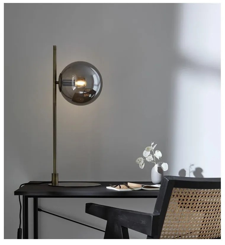 Czarna lampa stołowa Markslöjd Dione, wys. 62,5 cm