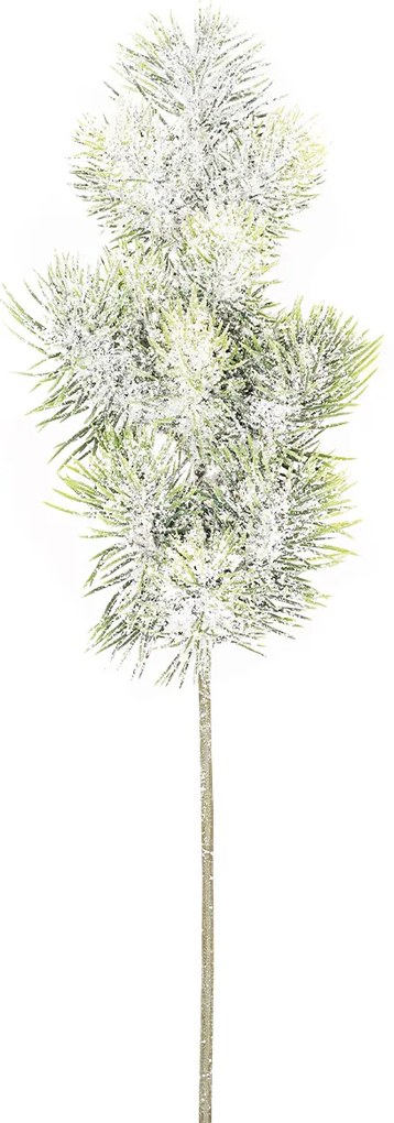 Sztuczna ośnieżona gałąź Sosna z brokatem, 55 cm
