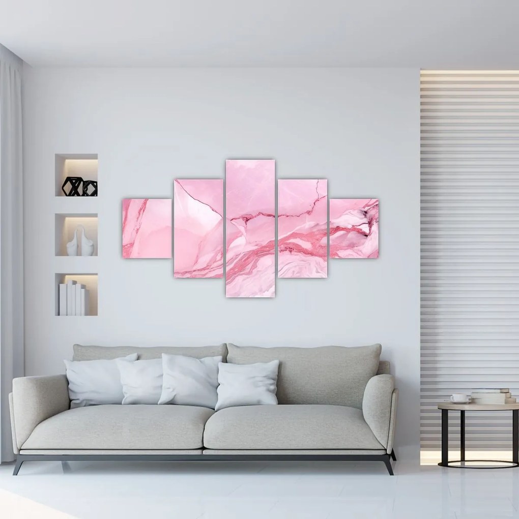 Obraz - Różowy marmur (125x70 cm)