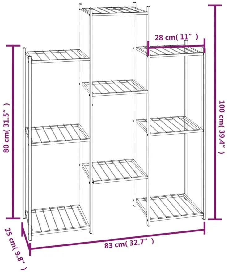 Kwietnik W Czarny Metalowy Stylu Loft H8-L14
