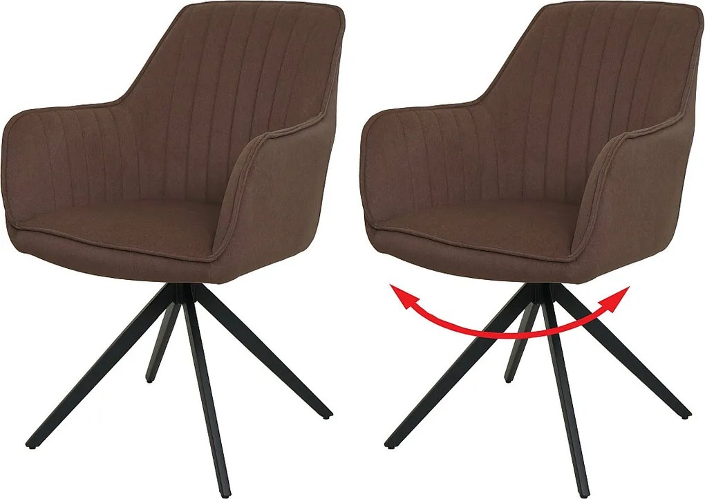 Krzesło do jadalni MCW-L79 (zestaw 2 sztuk),  brązowy