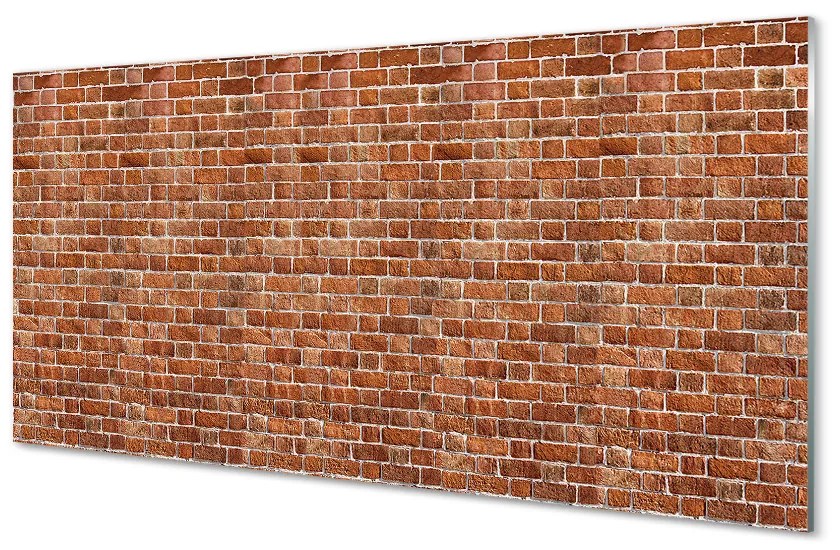 Szklany Panel Cegła mur vintage