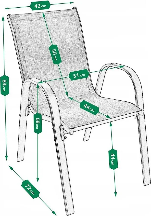 Beżowy zestaw krzeseł na taras M3-C57