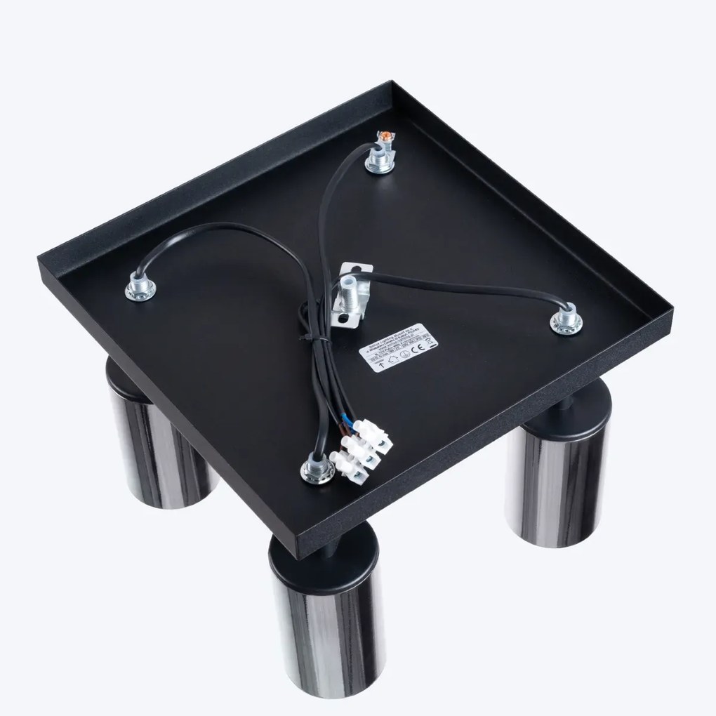 Plafon WINX 4 czarny/chrom SOLLUX LIGHTING