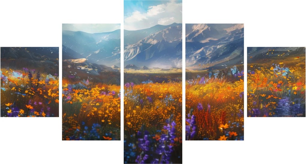 Obraz - Malowany górski krajobraz II. (125x70 cm)