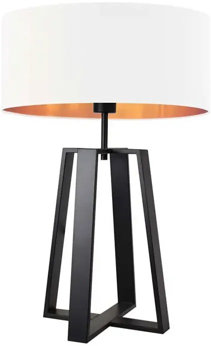 Lampa stołowa glamour na czarnym stelażu - K6-H02