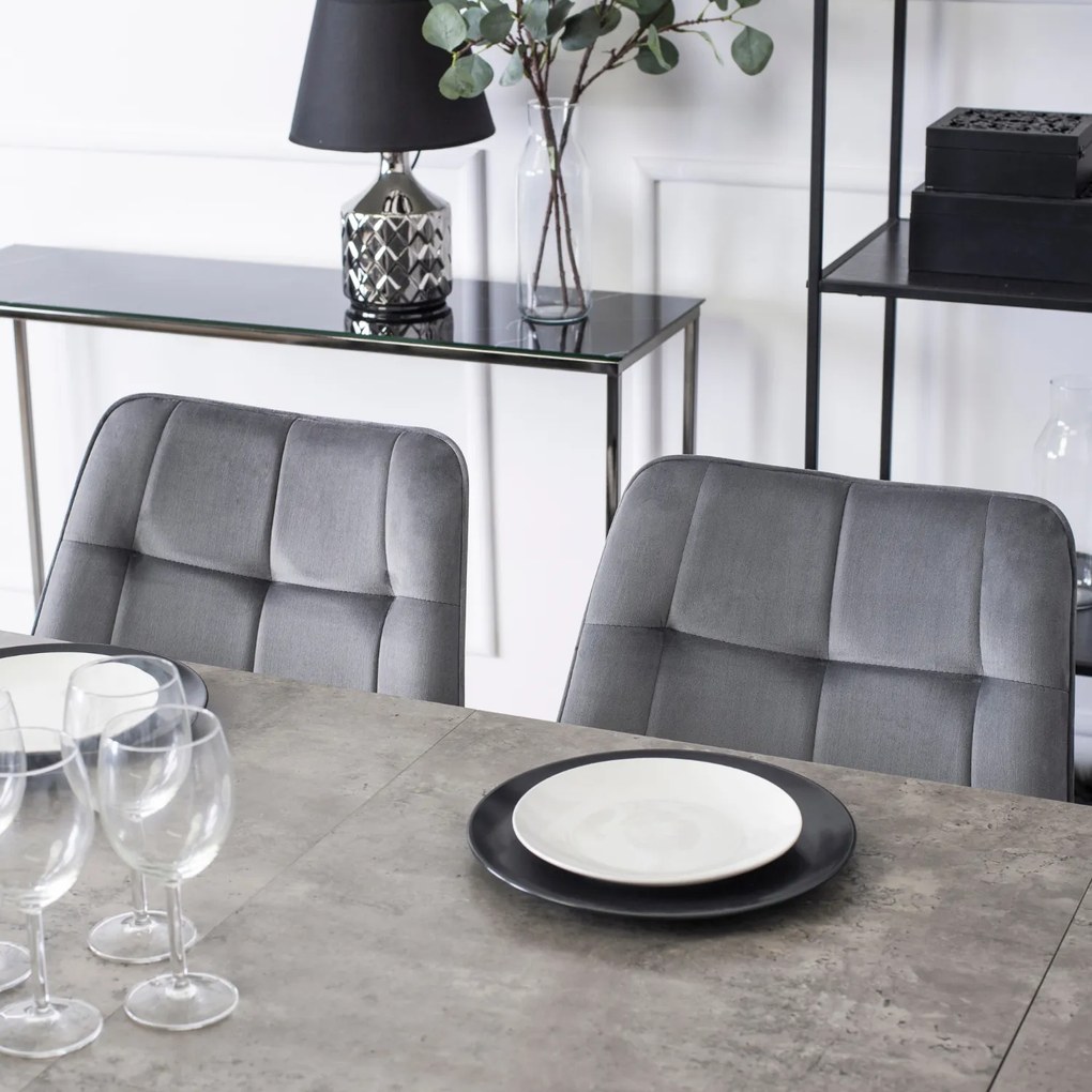 Stół Okrągły Rozkładany LUKAS 100-250 cm Beton Nowoczesny Loft