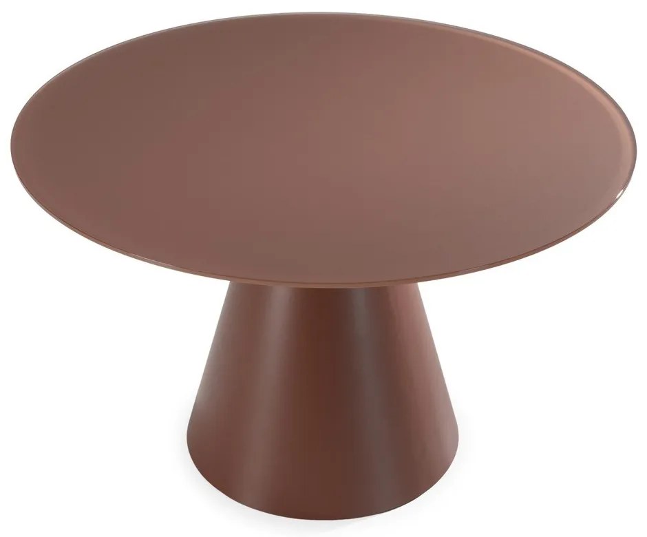 Okrągły stół ze szklanym blatem ø 120 cm Vida – MOME