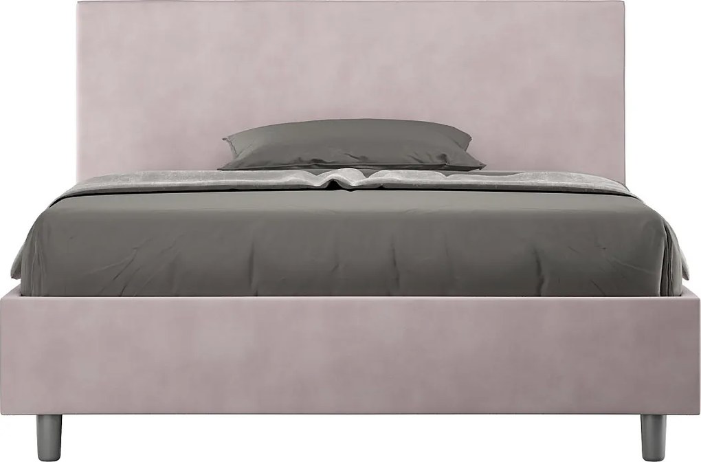 Łóżko bez stelaża tapicerowane 140x200 microfibra kolor lawendy Adele