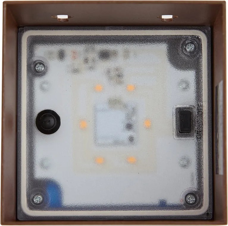 Zewnętrzna lampa ścienna rdzawy brąz z LED 2-punktowa IP65 z funkcją ściemniania i solarna - Charlene