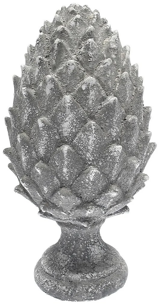 Figurka dekoracyjna Pinecone Grey 15x15x30 cm