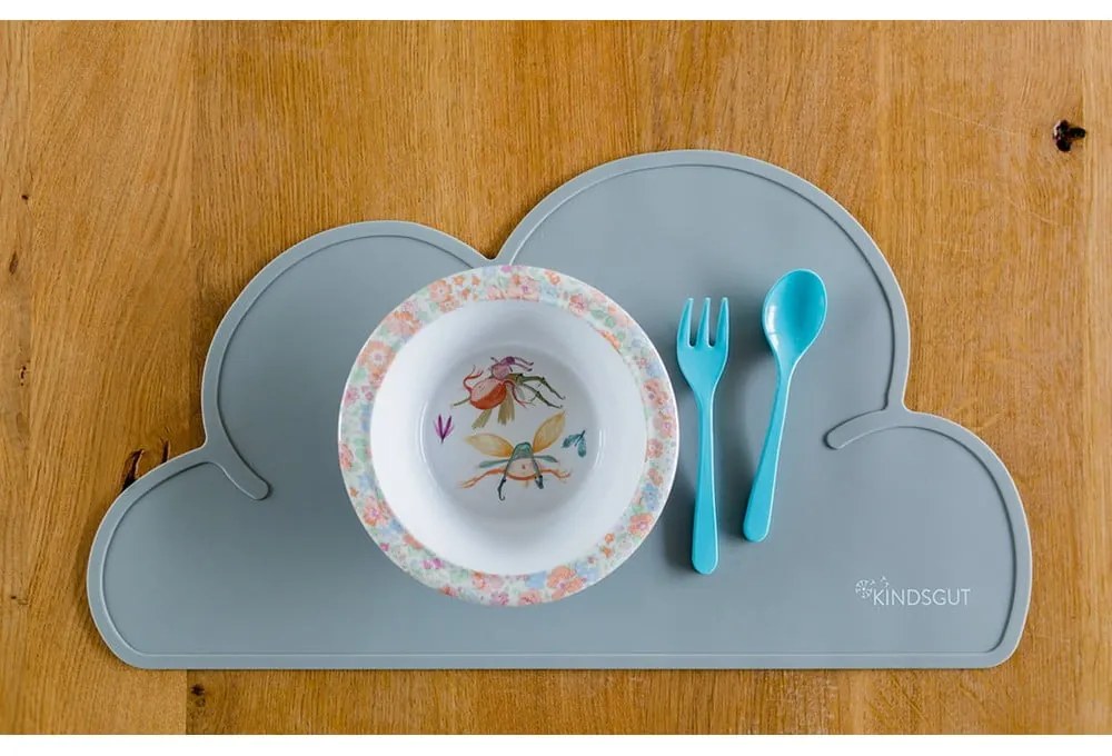 Ciemnoszara silikonowa mata stołowa Kindsgut Cloud, 49x27 cm