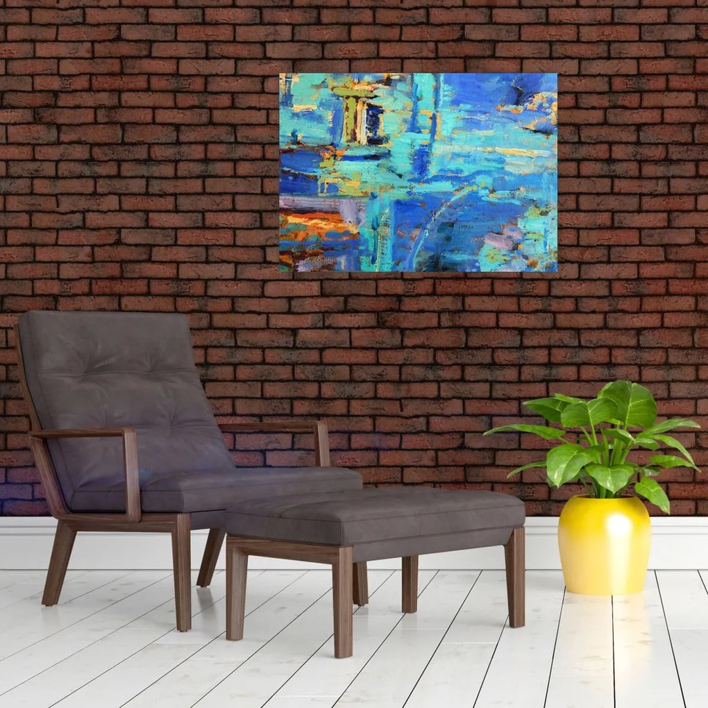 Obraz - Abstrakcyjny obraz olejny (70x50 cm)
