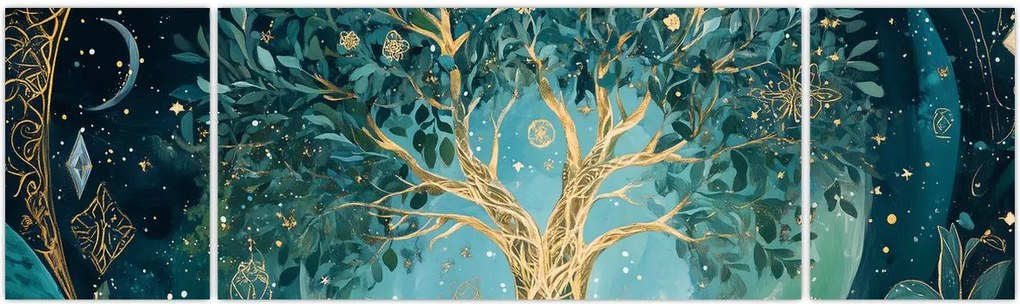 Obraz – Drzewo życia we wszechświecie (170x50 cm)