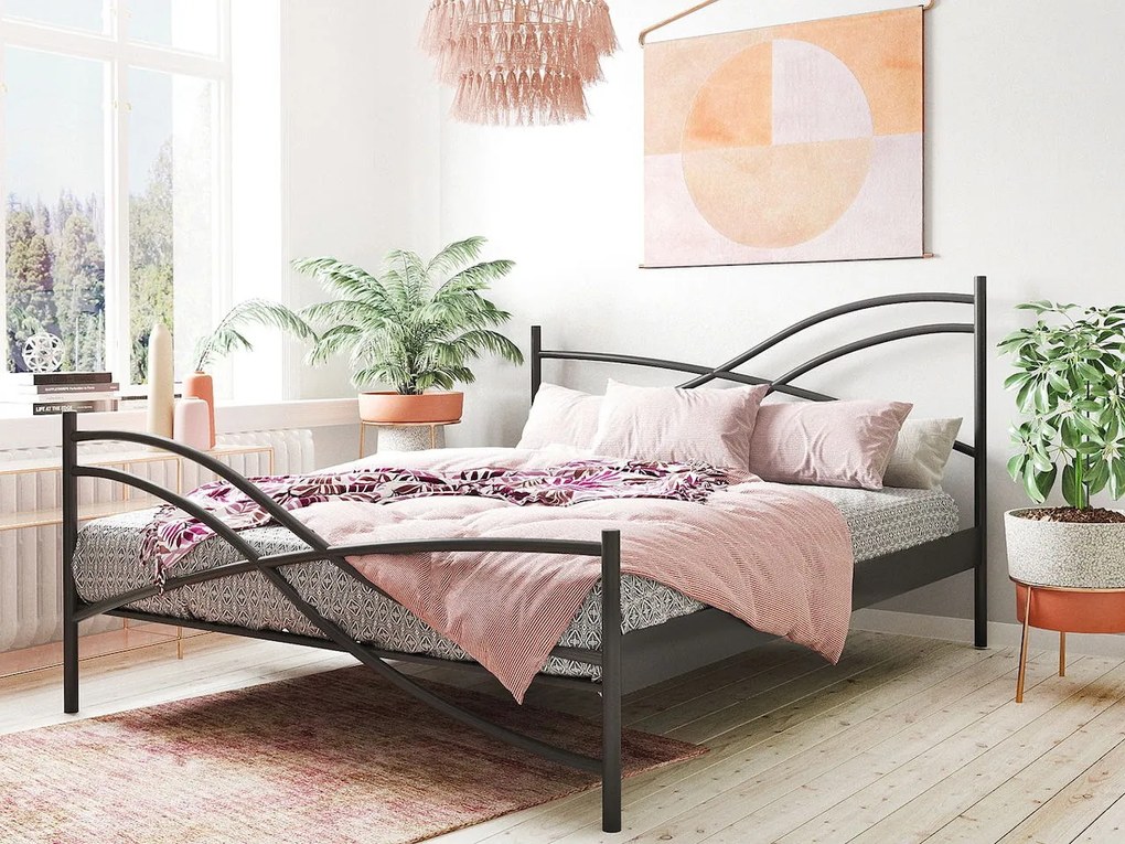 Łóżko metalowe Viola ze stelażem