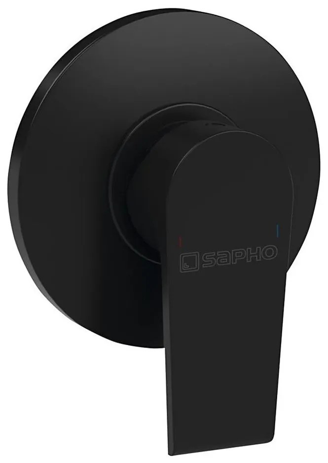 Sapho - bateria prysznicowa podtynkowa KAI, czarny mat