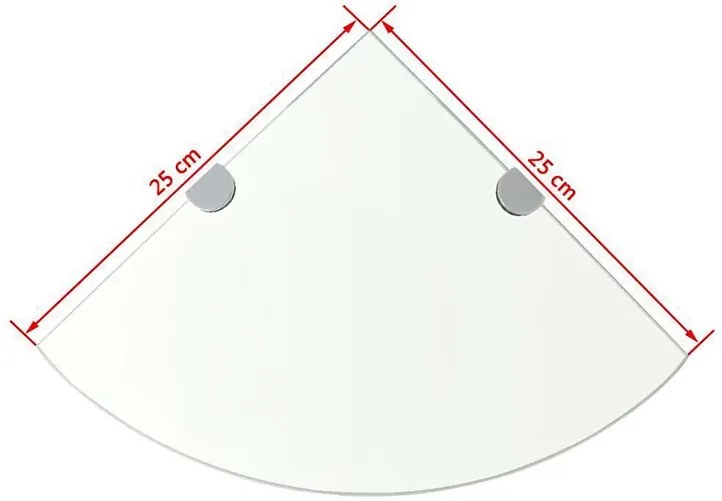 Transparentna półka narożna D9-N95