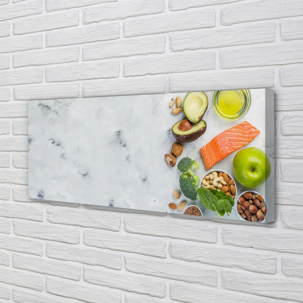 Zdjęcie na płótnie Zdrowy Posiłek z Łososiem