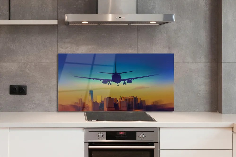 Panel nad Blat Kuchenny Samolot o Zachodzie Słońca