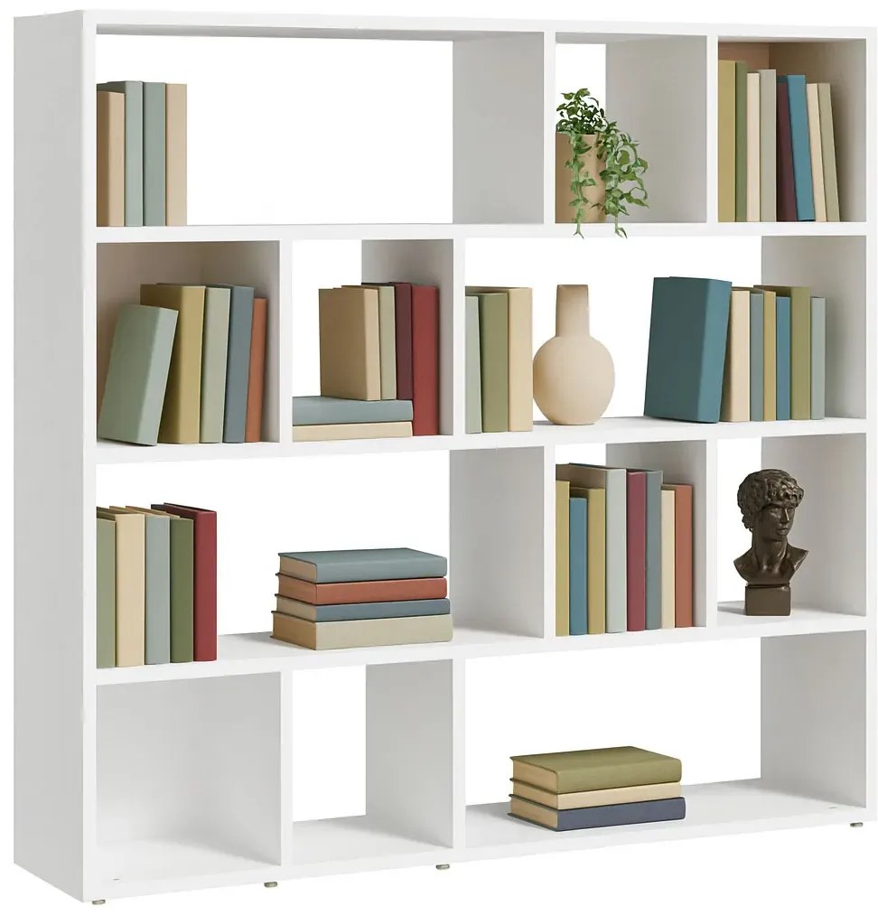 Biały otwarty regał na książki A7-T25